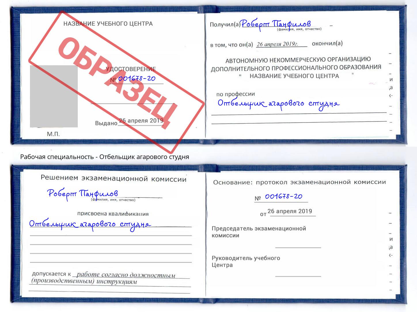 Отбельщик агарового студня Дагестанские Огни