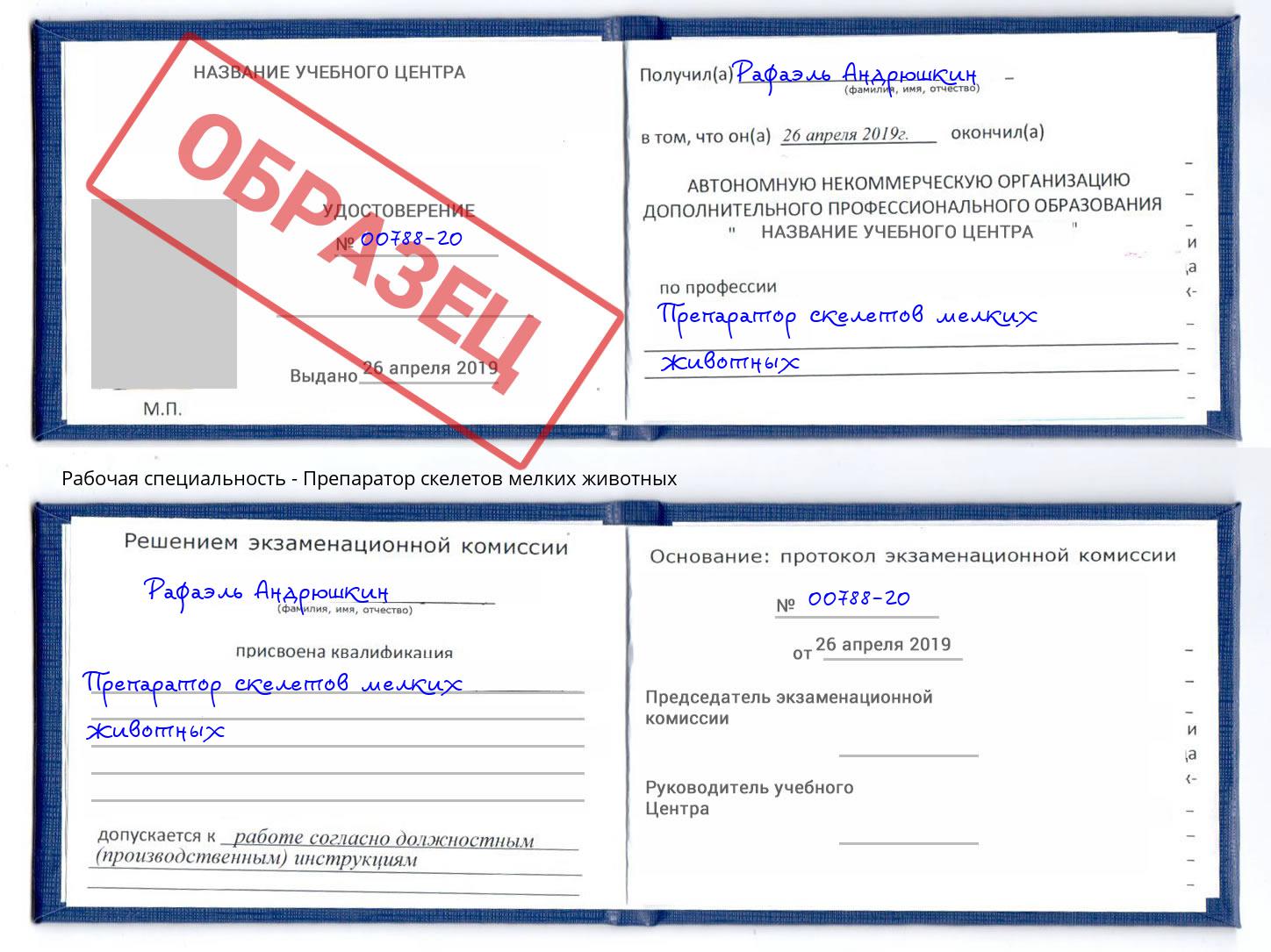 Препаратор скелетов мелких животных Дагестанские Огни