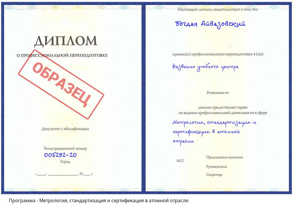 Метрология, стандартизация и сертификация в атомной отрасли Дагестанские Огни